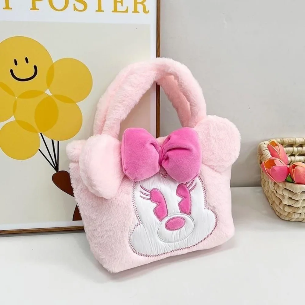 MINISO Sanrio Bag Kawaii Kuromi Cinnamoroll My Melody Cartoon Anime Plush Handbag Cosmetic Bag Travel Storage Bag Women Gifts