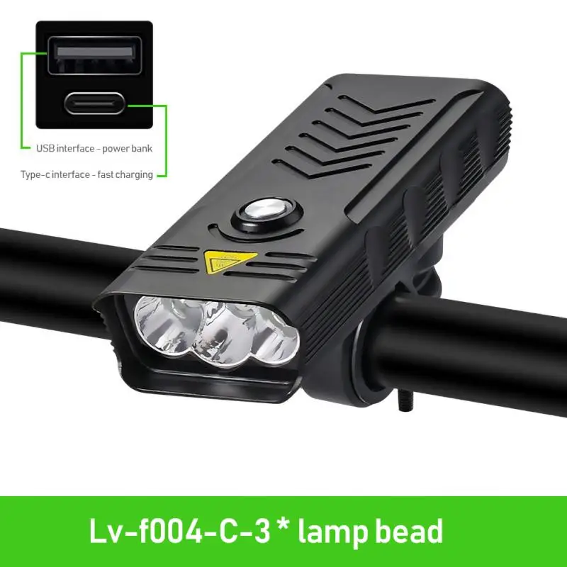 10000mAh Bike Light USB Rechargeable 3000 Lumen Headlight 5T6 LED Flashlight Cycling Front Lights Back Rear light Sets