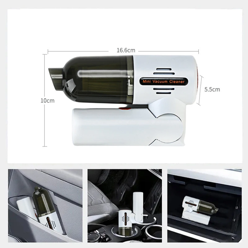 Car Cleaners Small Mini Portable 4000Pa Powerful Vacuum Cleaner Car Charging and Folding Cordless Vacuum Cleaner