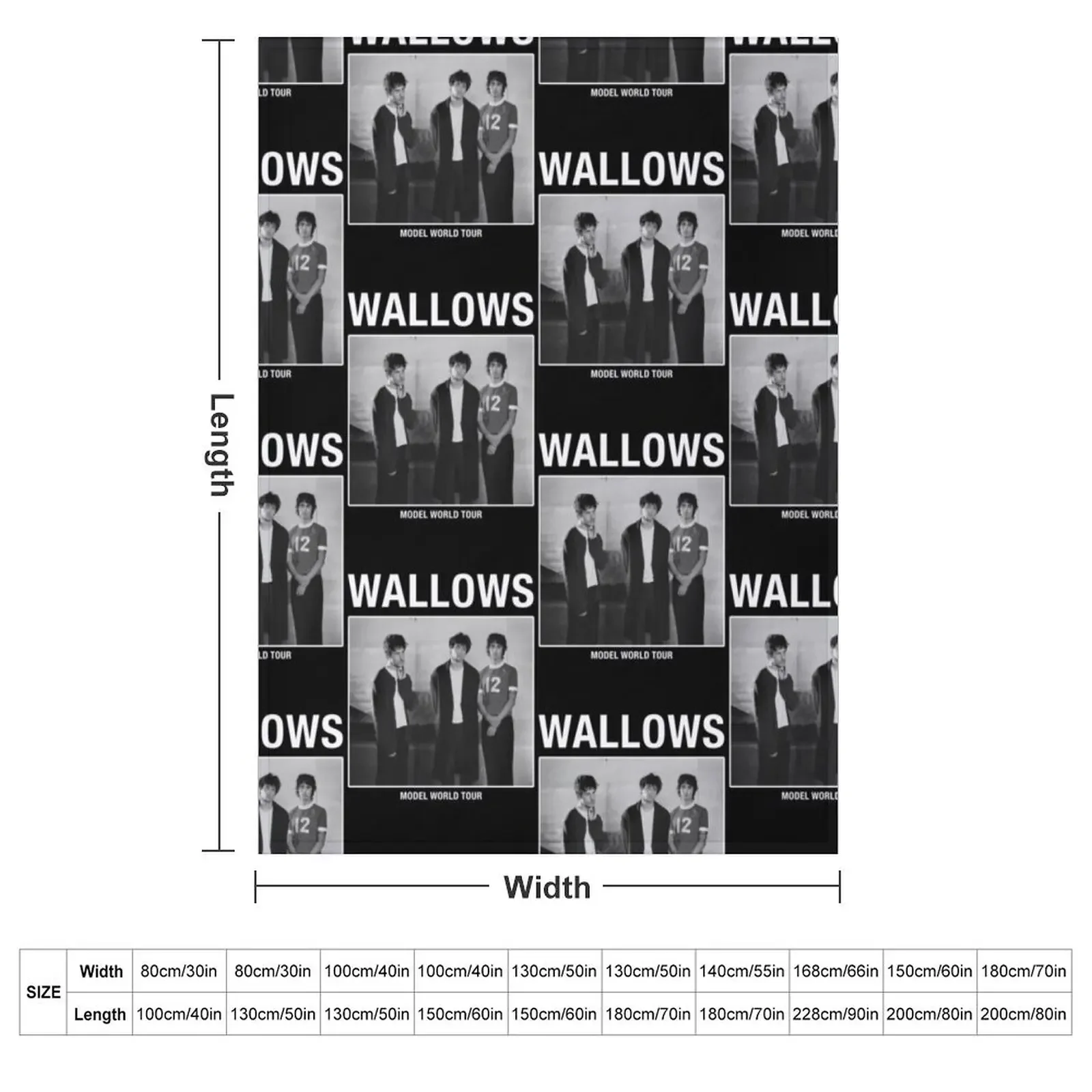 Wallows Model World Tour Throw Blanket Decorative Sofa Blankets For Bed Multi-Purpose Soft Blankets