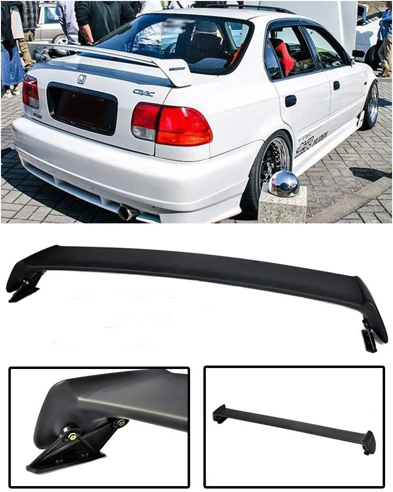 

For 96-00 Honda Civic Mugen Style Rear Spoiler Wing trunk ABS Plastic 4Dr Sedan