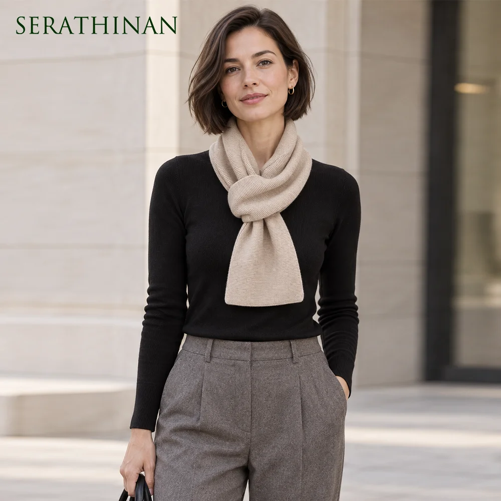 MZ62025 Pull-Through Ribbed Knit Scarf Women's Soft Modal Blend Keyhole Loop Neck Warmer Autumn Winter Casual Neck Scarf Wrap