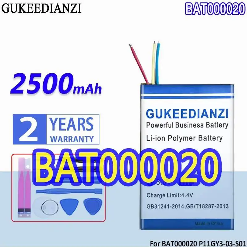 

2500 мАч для аккумулятора BAT000020 P11GY3-03-S01, высокая совместимость, стабильная