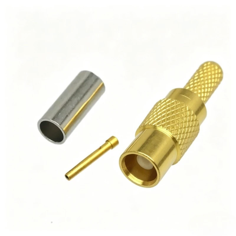 MCX Male Crimp Connector Straight RF Coaxial MCX Plug for RG316 RG174 Cable 50 Ohm Gold Plated
