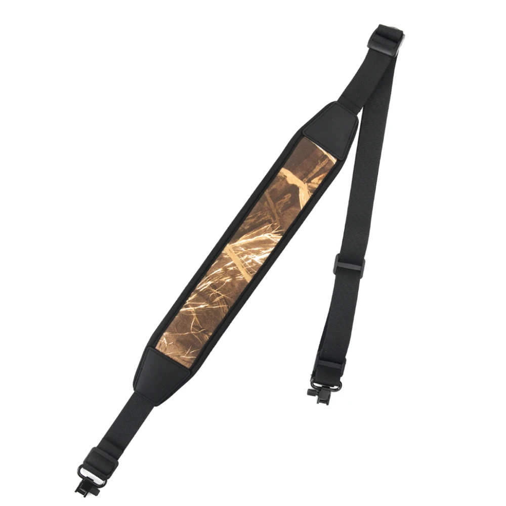 

GUGULUZA Two Point Rifle Sling With Swivels Durable Shoulder Padded Strap Length Adjustable Nylon Hunting AR15 Jungle Camouflage