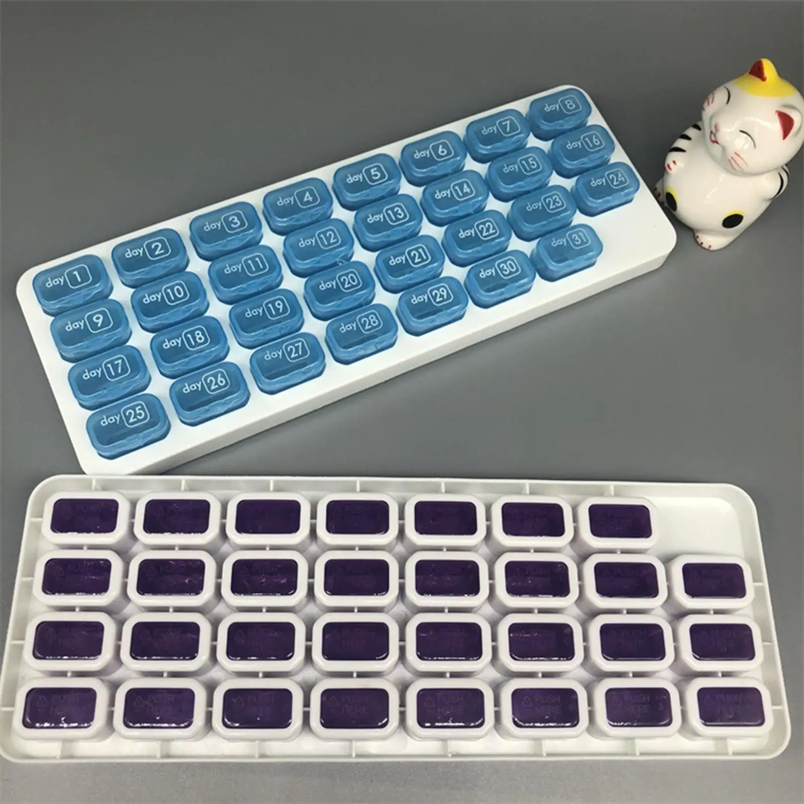 

Pill Organizer, Pill Boxes 31 Day Monthly Travel Medicine Organizer Box, Large