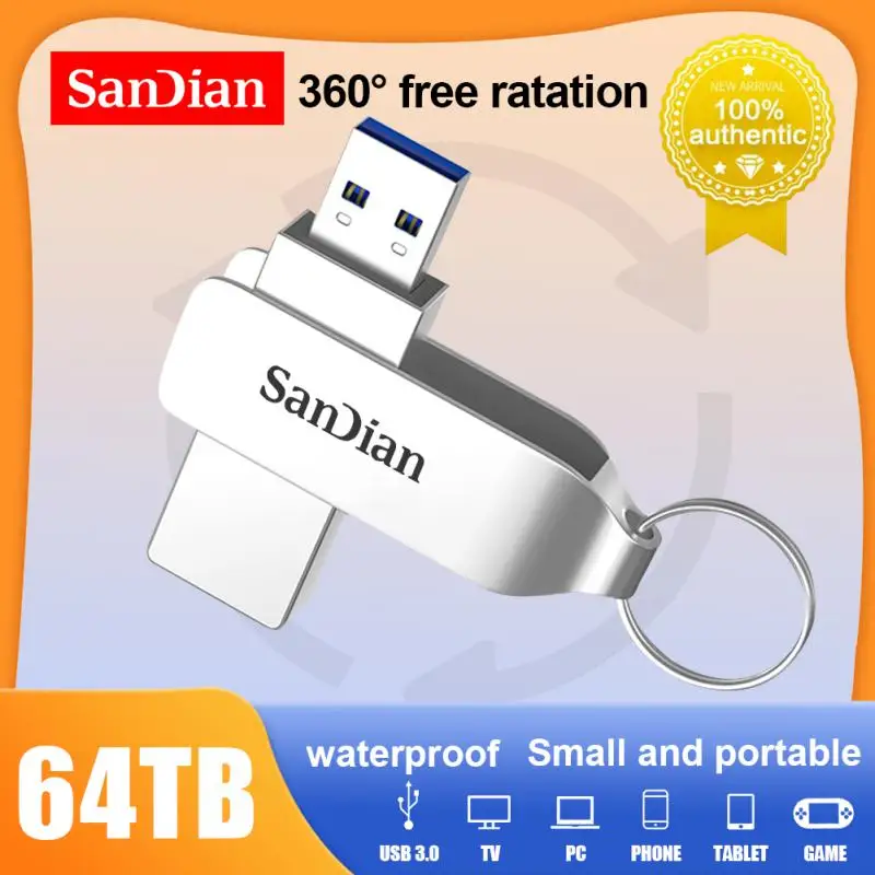 Original USB Flash Drive 2TB USB 3.0 Interface Real Capacity 16TB 64TB Pen Drive High Speed Flash Disk 520mb/s For Laptop