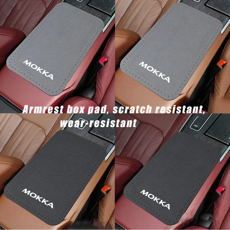 For Opel Car Armrest Box Pad Suede Center Console Cushion Mats Interior Accessories Mokka Astra H K J G Corsa D E Vectra C B view 4