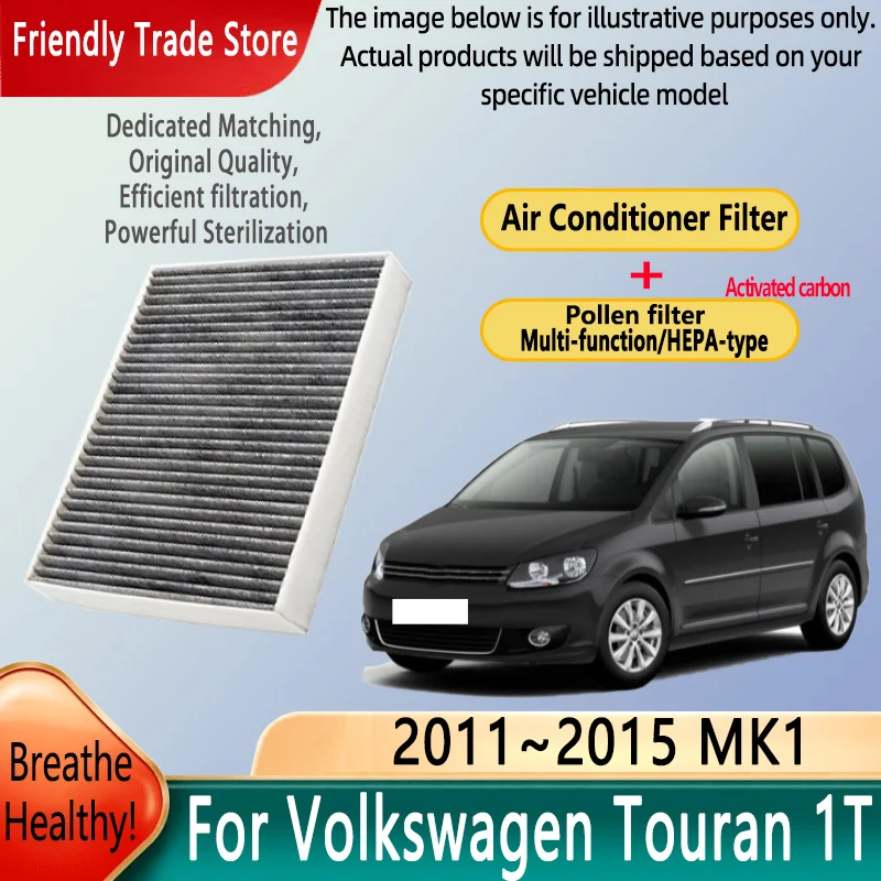 

Автомобильные аксессуары для Volkswagen Touran 1T 2011 ~ 2015 14 Фильтр для кондиционера Салонный фильтр с комплектом для замены активированного угля