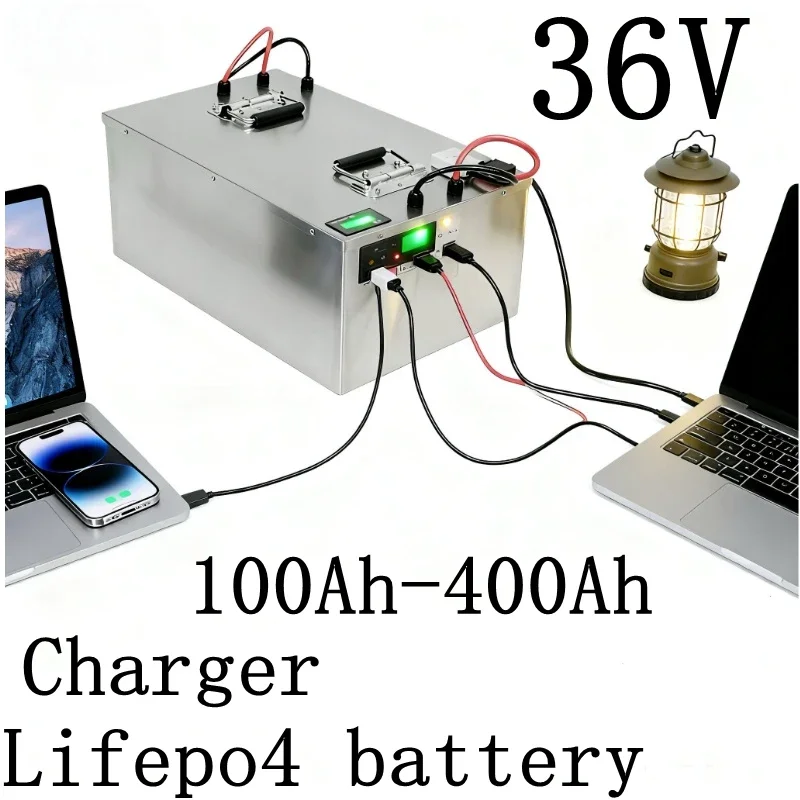

36V Lithium Solar Battery 100Ah 120Ah 150Ah 180Ah 200Ah 280Ah 300Ah 400Ah Lifepo4 for 2KW 3KW 7KW Golf Cart RV Backup Power