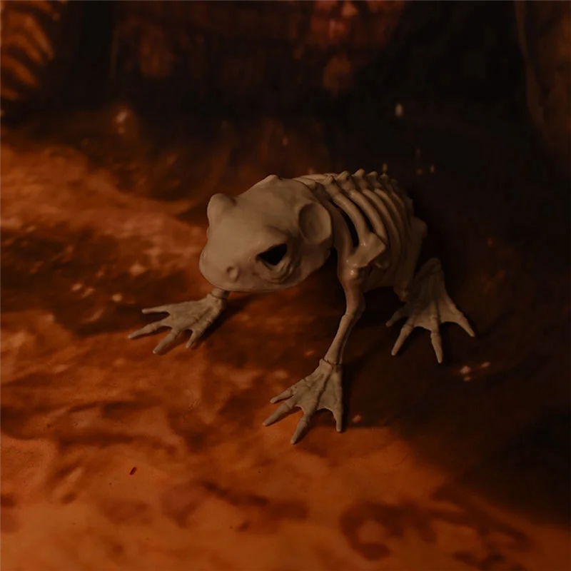 A59E-Skeleton Halloween Decorations - هيكل عظمي حيوانات هيكل عظمي قابل للتعييل مع مفاصل قابلة للتعيين لديكور الهالوين