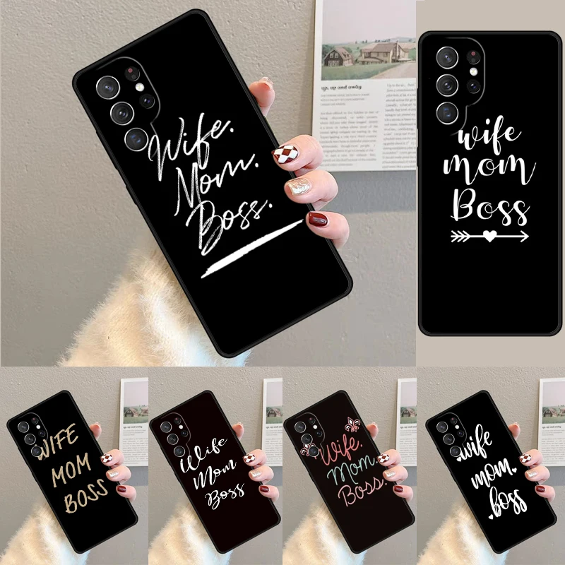 Wife Mom Boss TPU Phone Case For Samsung Galaxy note 10 pro S26 S25 S24 S23 S22 Ultra Plus S21 FE S20 Shockproof Cover