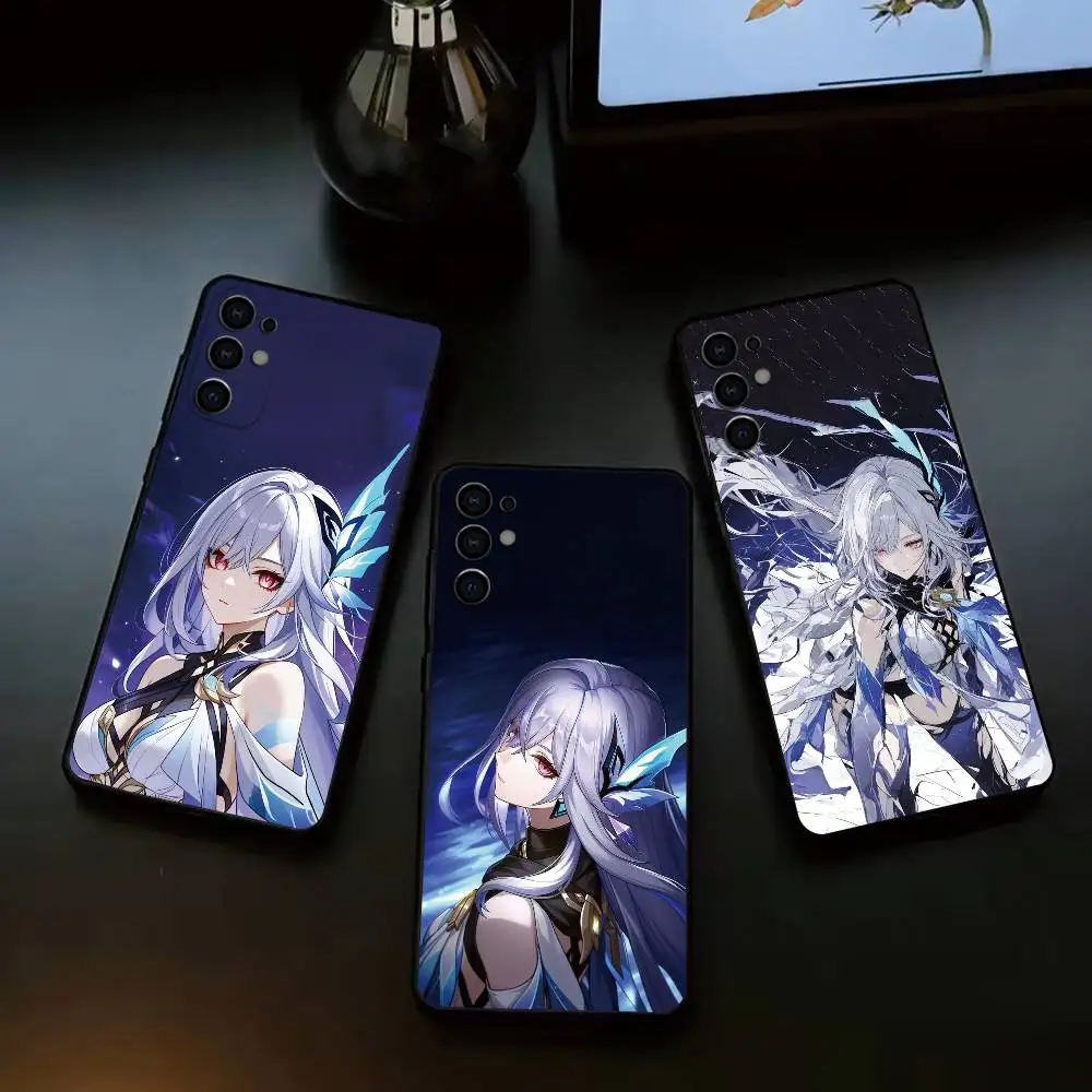 Impact Genshin S-Skirk Phone Case For Samsung S26,S25,S24,S23,S22,S21,S30,Ultra,Plus,Fe,Soft Silicone Black Cover