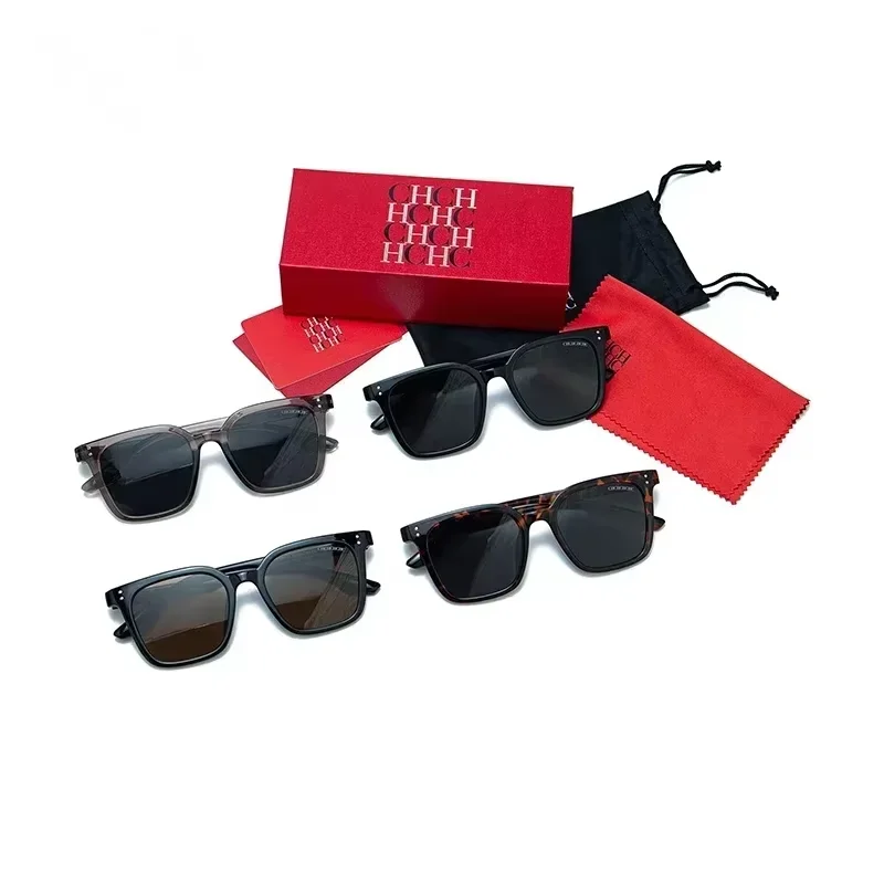 

CH Women Simple Classic Square Frame Sunglasses Brand Light Luxury Versatile Elegant Fashion Style