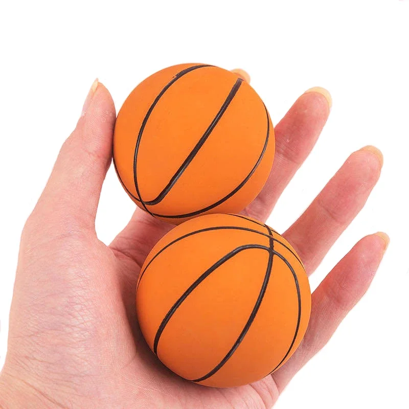 6cm Children Rubber Basketball Toys Foam Rubber Squeeze Balls Anti Stress Toy Elastic Rubber Small Mini Basketball Bounce Toy