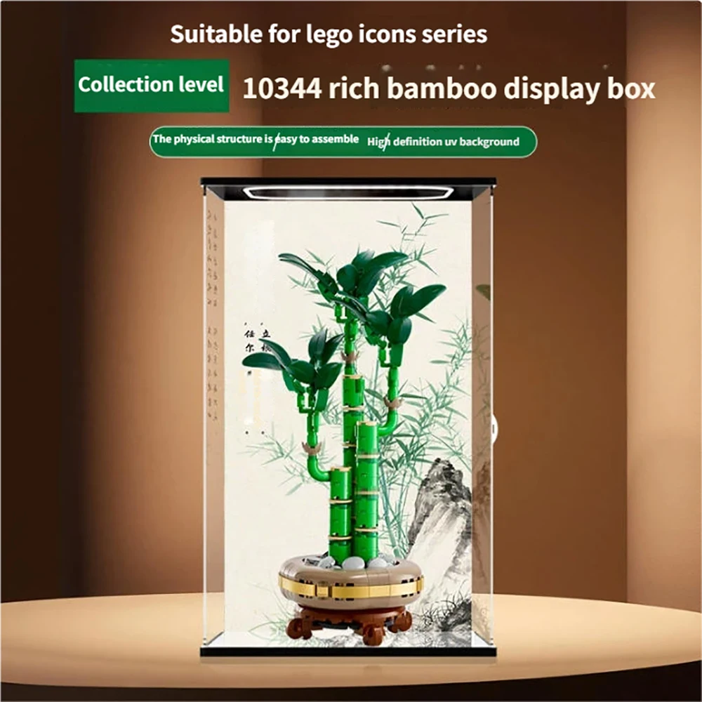 

Акриловая витрина для модели Lego 10344 Lucky Bamboo, пылезащитная витрина толщиной 3 мм, прозрачная витрина (модель в комплект не входит)