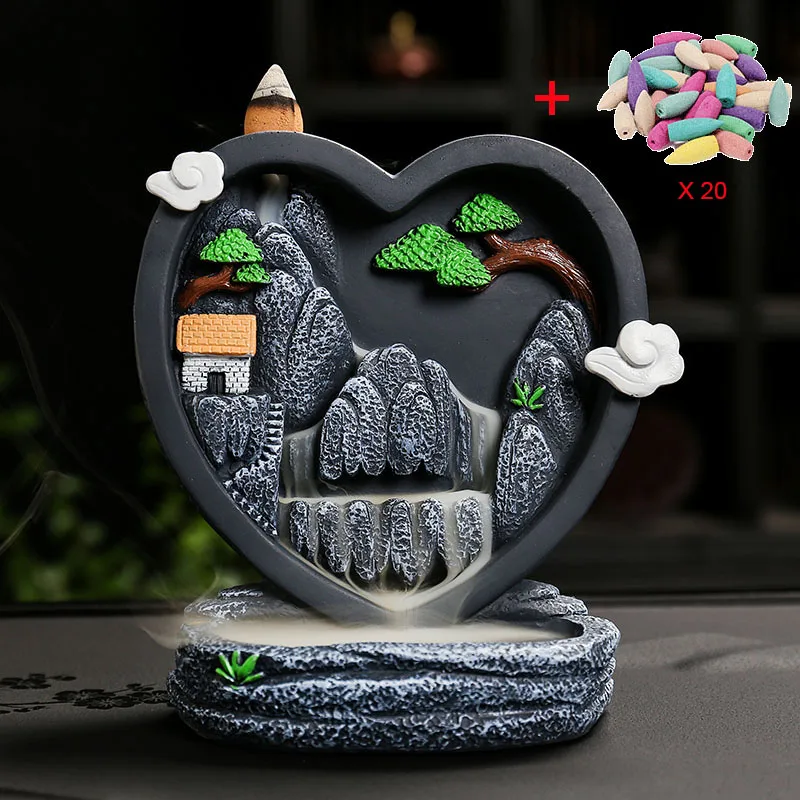 Contains Aromitherapy Accessories, Resin pot, Incense Return Crafts Aroma Love fusion pot, Yoga Home Decoration Candle Incense Seat Psychotherapy Incense Fit for The livr