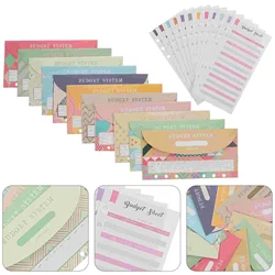 Cash Budget Card The Gift Western Envelopes Record Dividers for Wallet Reusable Paper Money Snap Button