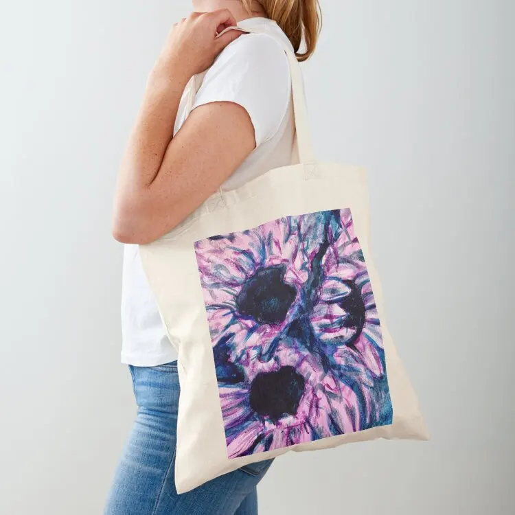 

Violet Sunflowers Tote Bag shopping cart bags hand bag foldable reusable bag Reusable bags