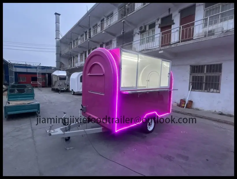 

Street Mini Fast Food Trailer Coffee Burger Mobile Food Cart