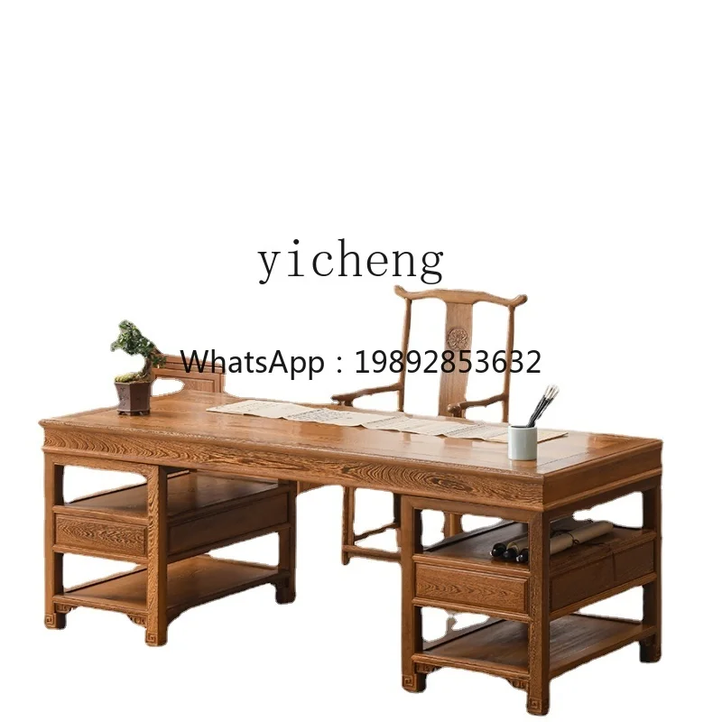 ZZf Chicken Wing Wood Office Calligraphy Table Chinese Painting Table Solid Wood Desk Rosewood Desk