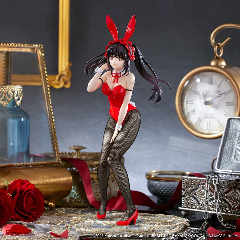 Original Genuine FuRyu DATE A LIVE BiCuteBunnies Tokisaki Kurumi PVC 29CM Anime Figure Collectible Dolls Statuette Ornament Gift