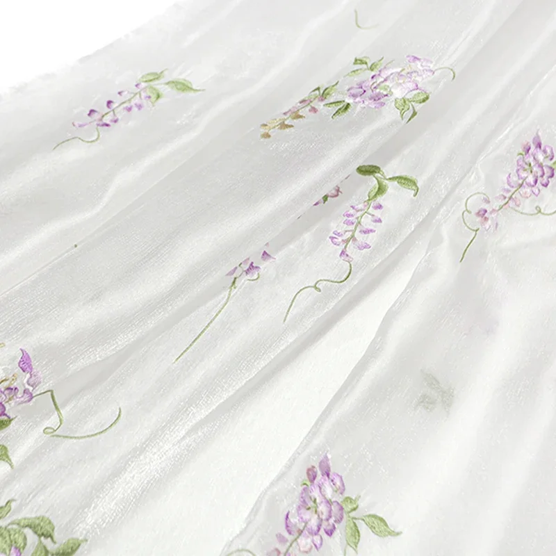 الوستارية التطريز النسيج DIY Hanfu النمط القديم شيونغسام النسيج الصيف تنورة ملابس الأطفال ملابس الطفل مصمم النسيج
