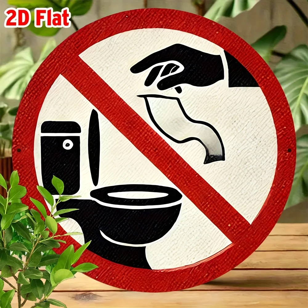 2D Flat, 1pc Circular Wooden Sign 