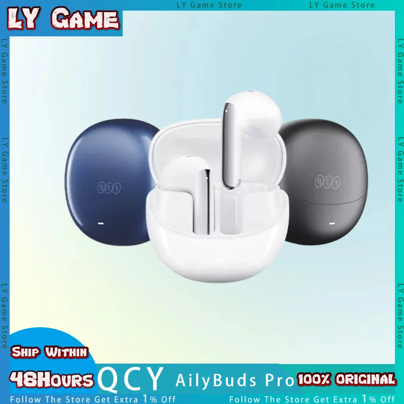 

2024 QCY Ailybuds Pro Bluetooth Wireless Headphones In-ear Anc Active Noise Cancellation Bluetooth 5.3 Low Latency Customized