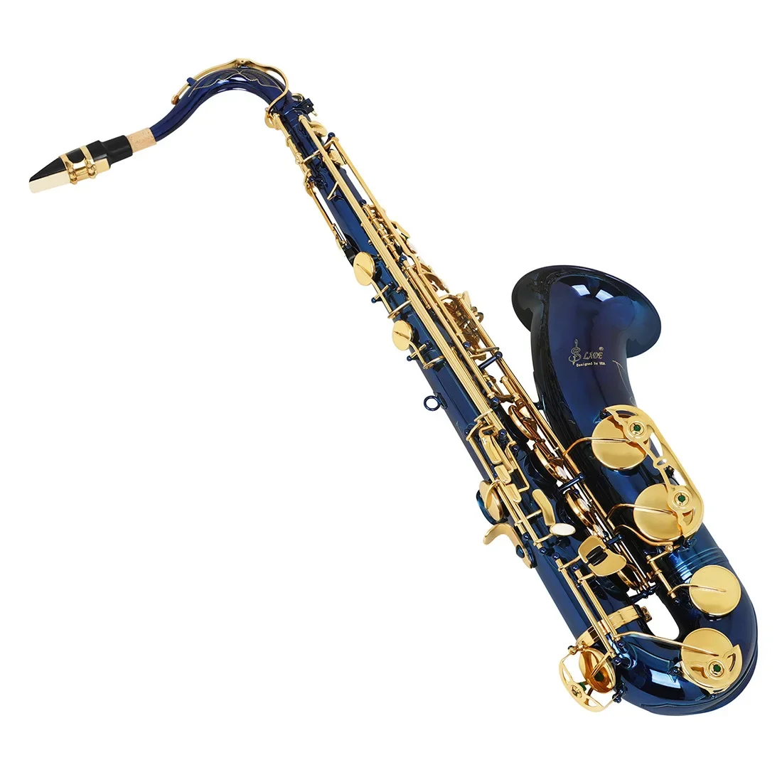 

B flat tenor saxophone hand-carved abalone shell tube band professional playing saxophone