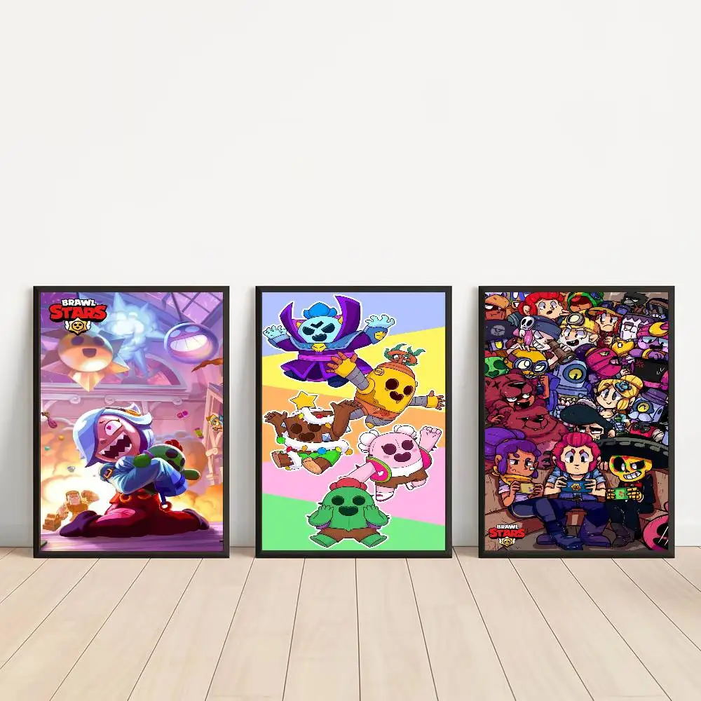 Anime Game Brawl Stars Movie Sticky Posters Retro Kraft Paper Sticker DIY Room Bar Cafe Aesthetic Art Wall Painting - view 2