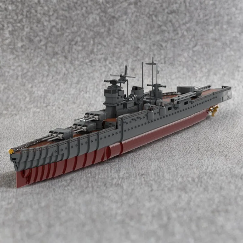 

2846 шт. Moc Mogami-класс Heavy Cruiser изысканный военный корабль в сборе строительные блоки DIY модель строительные блоки игрушки на день рождения подарок
