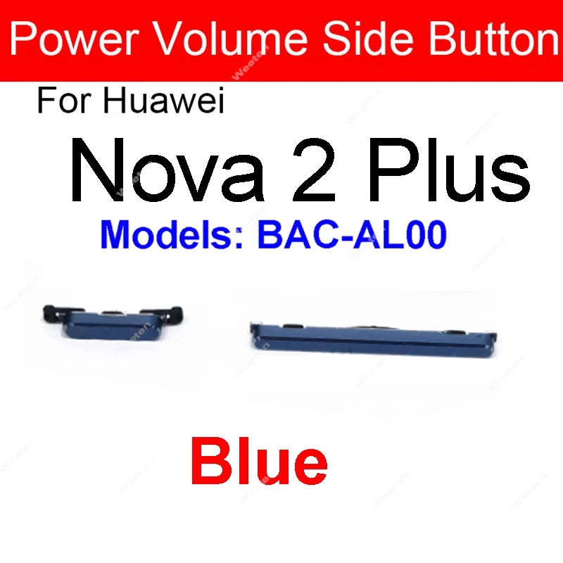 ON OFF Power Volume Buttons For Huawei Nova 2 2i 2s Lite Plus Power Volume Up Down Switch Side Keys Replacement Repair Parts