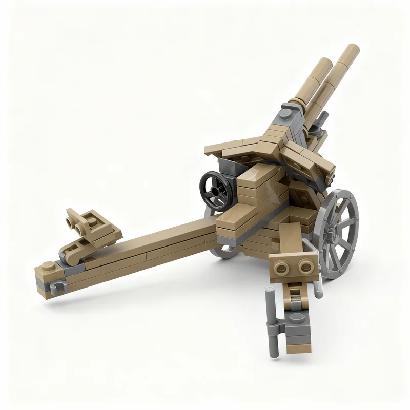 100pcs MOC Light Field Howitzer Model Building Blocks Toys DIY Architecture Creative Christmas Gifts Idea Education Brick Kids