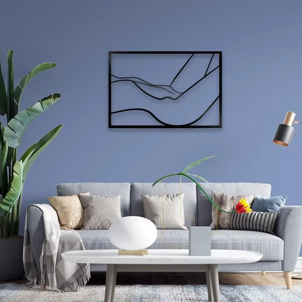 

Line Art Металлическая подвесная настенная художественная табличка с черным силуэтом букв для кафе, украшения кухни, бара, паба, клуба, настенное искусство и домашний декор