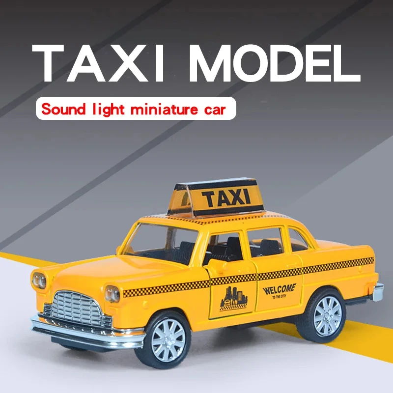 1:36 Alloy Taxi Car Model Taxi Taxi Car Model Comeback Sound And Light Car Model Toy