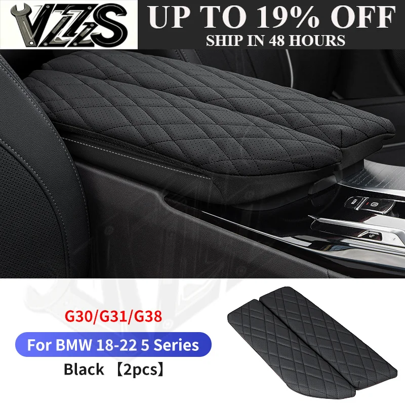 Right Hand Drive Car Armrest Box Cover Cushion Center Console Armrest Protector Pad For BMW 5 Series G30 G32 6GT 2018-2023 RHD