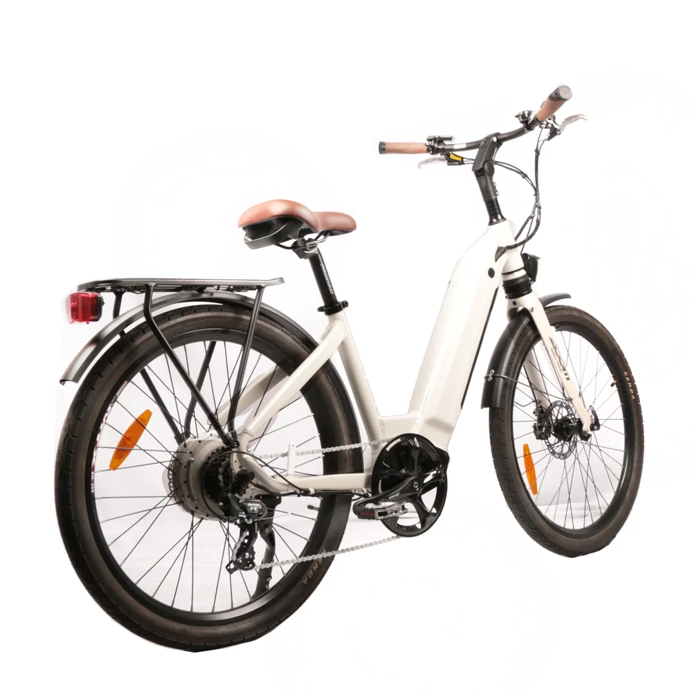 Two Wheel 26 Inch City Electric Bicycle Colorful LCD Display E Bike Electric 7 Speed Derailleur System Electric off Road Bike