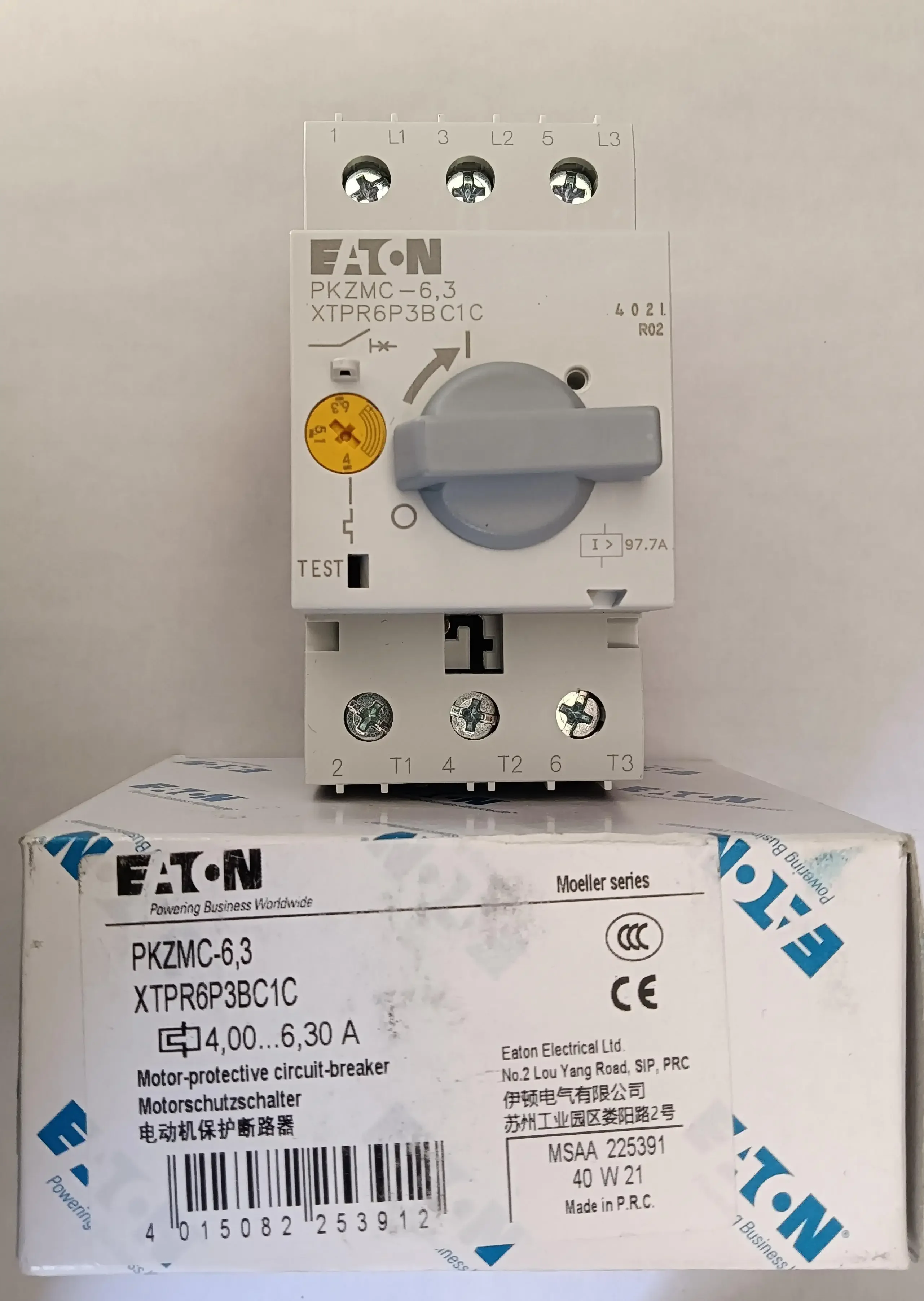 

New Original Eaton PKZMC-6, 3 motor protection switch