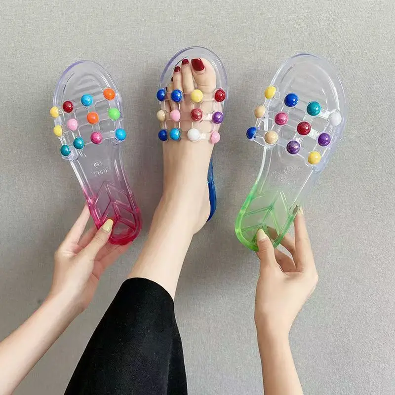 Crystal Slippers Women's Fashion Clear Slippers Soft & Comfortable Home Slippers 2024 NEW