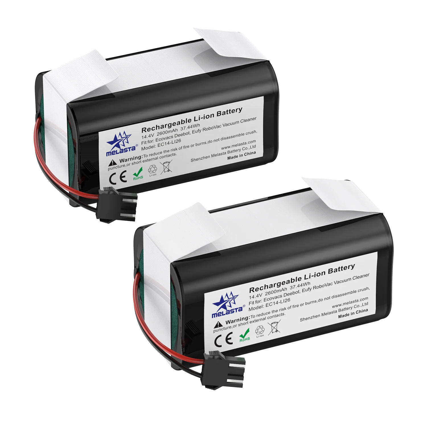 2 шт. 14,4 В 2600 мАч батарея для Conga Excellence 990 1090 1092 1790 Ecovacs Deebot N79 N79S Robovac 11 11S 12 15C 35C Tesvor X500