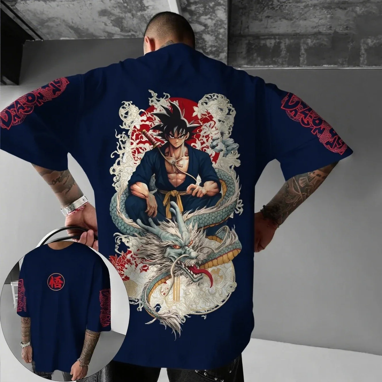 Anime Dragon Ball Anime Sun Wukong Pattern 2025 Summer New Hot Selling Men's Women's Casual Loose Hip Hop Cotton T-shirt