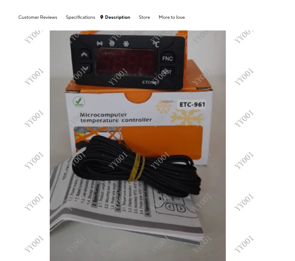 ETC-961 ETC-902  ETC-974 Temperature Controller Thermostat Humidity Control Thermometer Hygrometer 220V
