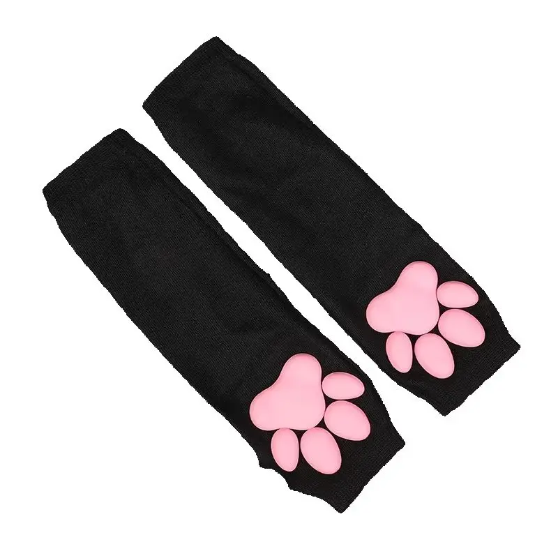 3D Cat Pad Paw Sleeves 35cm Cute Kitten Cat Paw Sexy Lolita Cosplay Arm Sleeves Cat Meat Cushion Gloves Sun Sleeves
