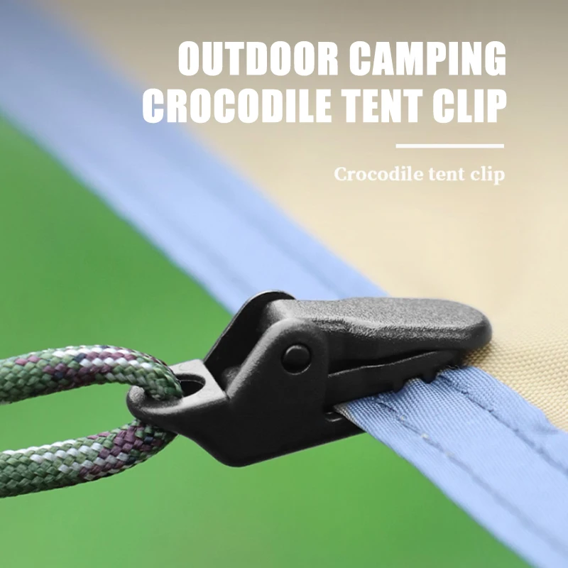 10 Pcs Tent Installation, Crocodile Clip, Outdoor Camping Canopy, Hook, Tent Windproof Fixing Clip