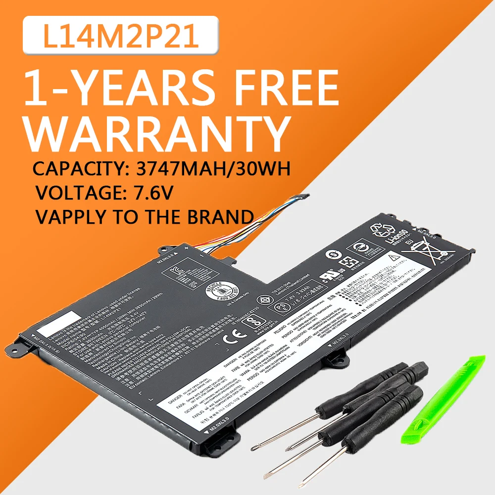 

L14M2P21 Laptop Battery Replacement for Lenovo IdeaPad 330S-14AST 330S-14IKB 330S-15ARR 330S-15AST 330S-15IKB Series L14L2P21