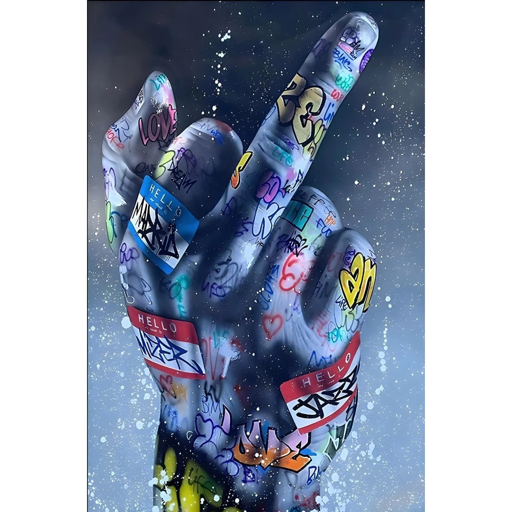

Middle Finger Gesture 500/1000/1200/2000 PCS Jigsaw Puzzles Family Activity Games DIY Puzzle for Living Room Home Decor Gift