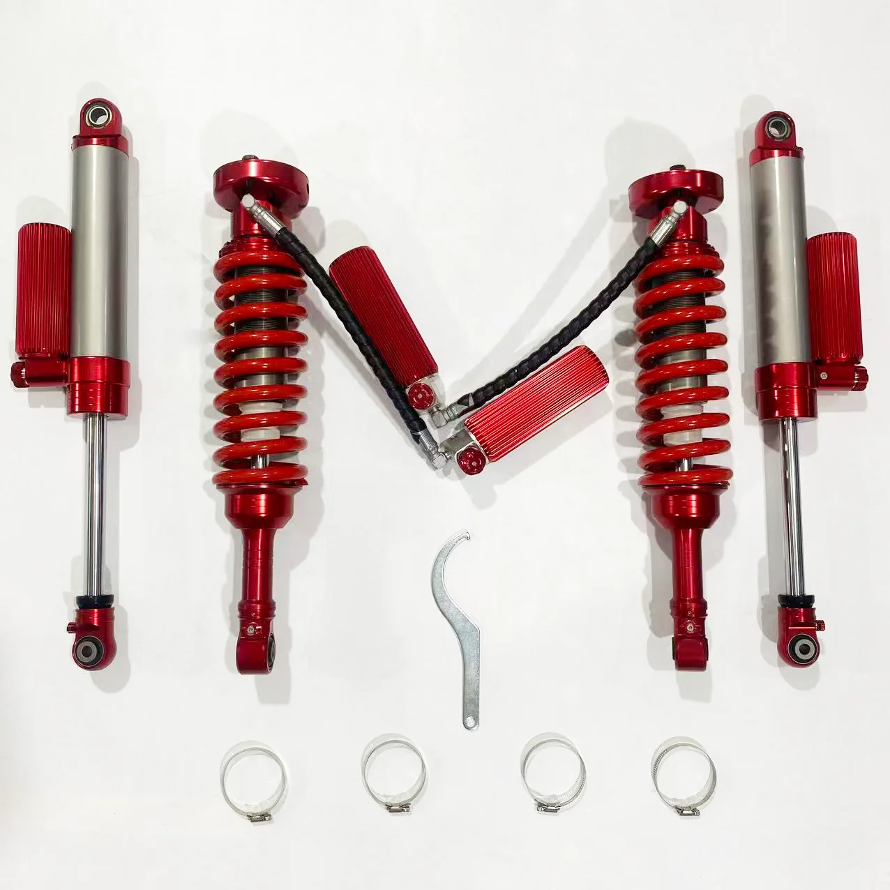 Commercial Pickup High Performance Off Road Shocks, Red, 2.5