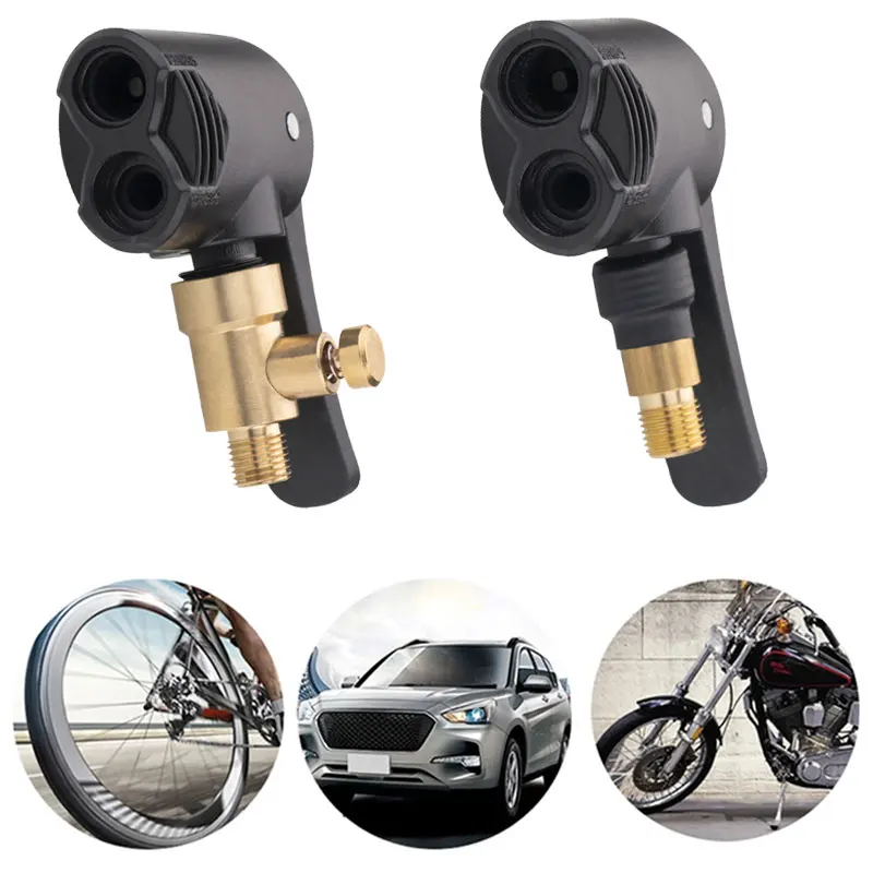 

Car Tire Valve Pump Nozzle Deflated Clamp Motorcycle Bike Air Chuck Inflatable Pump Thread Connector Adapter Auto Accessoires