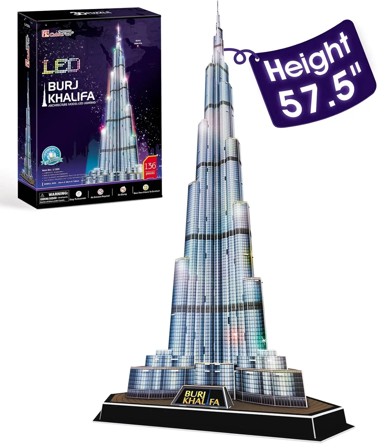 3D Puzzles LED Dubai Burj Khalifa 57.5\